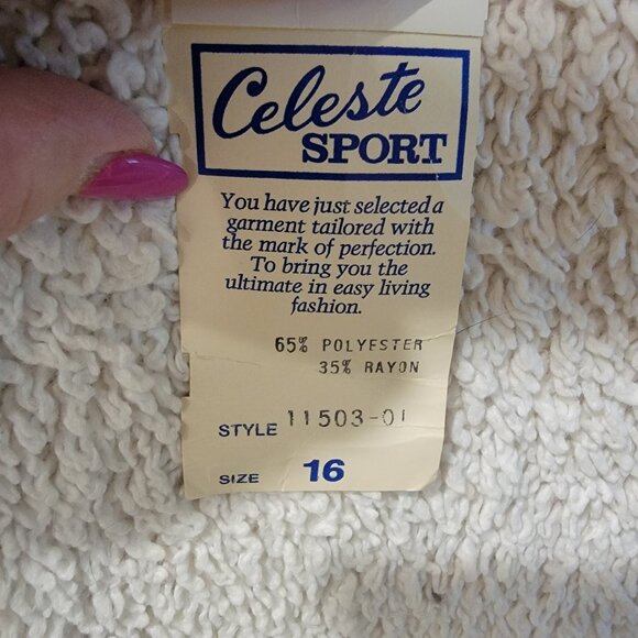 Celeste Sport Suit Jacket & Pants - Size 16 - Warm Vanilla Color - Picture 5 of 9